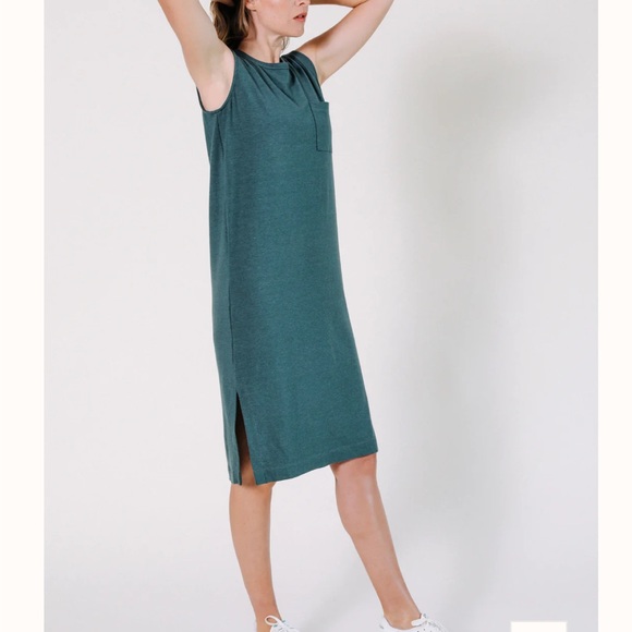 Pop linen / For Days Sophie Tank Jersey Dress in Pine, size XL - Picture 9 of 10